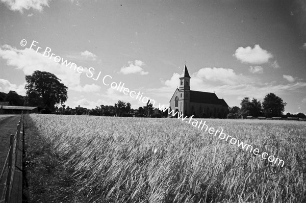 CHURCH AT HARVEST TIME FROM ROAD